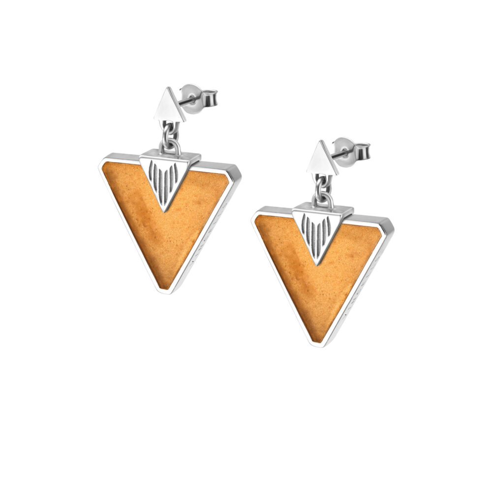 VINCELLS CONTENTI earrings in white gold with white wine stone