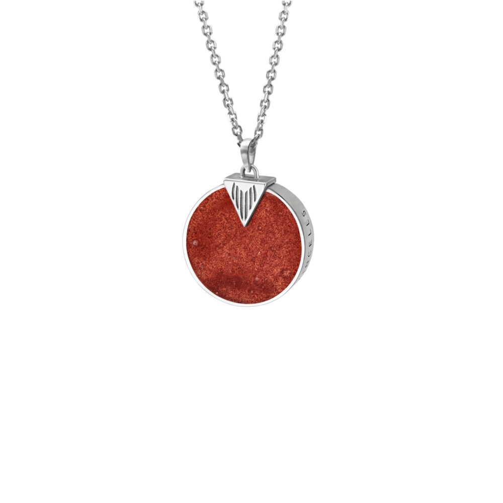 VINCELLS VITALE pendant in white gold with red wine stone