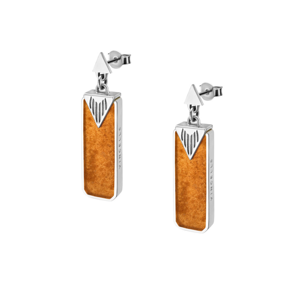 VINCELLS REMISIT earrings in white gold with white wine stone