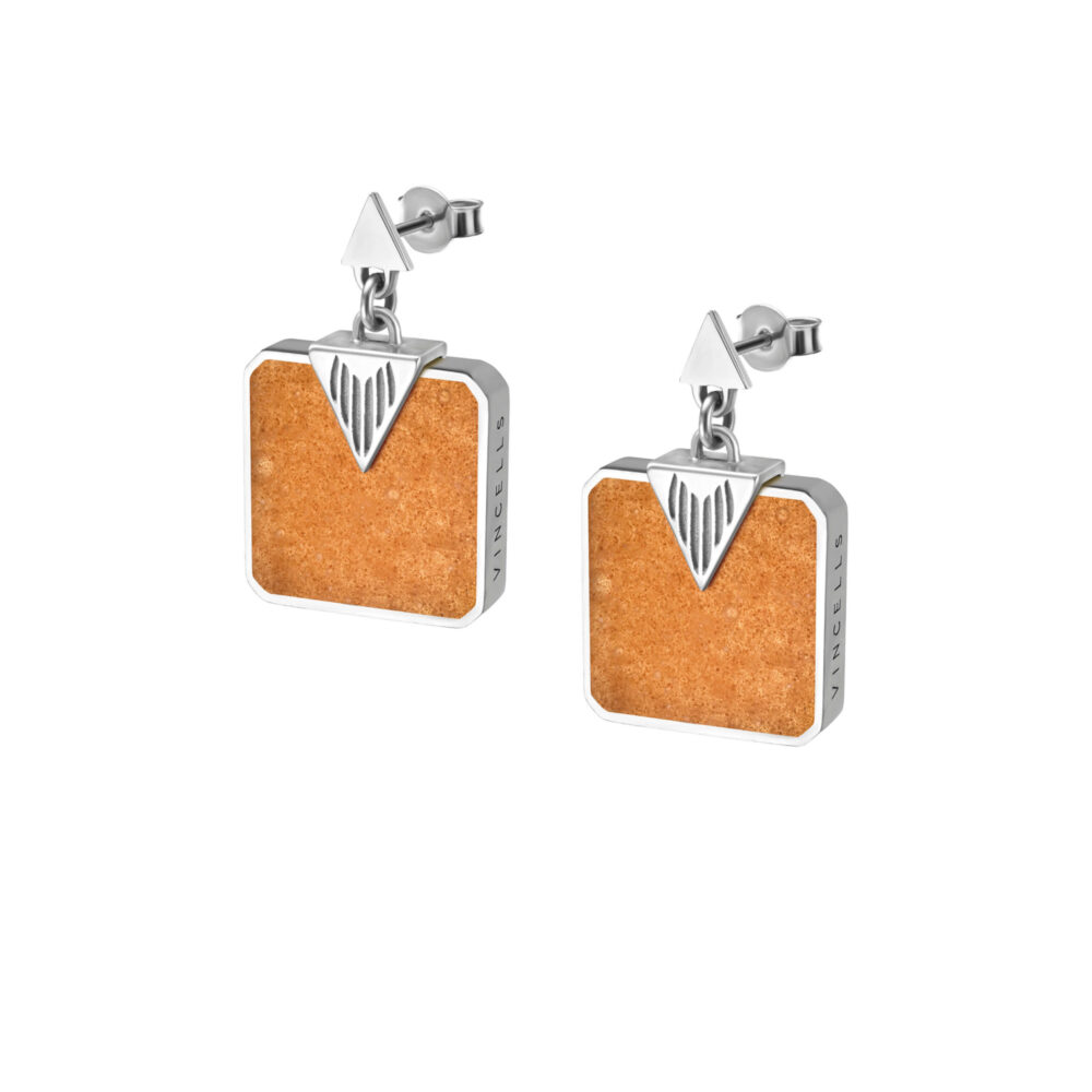 VINCELLS LIBERATUS earrings in white gold with white wine stone