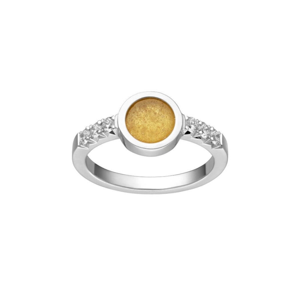 VINCELLS MIRABILITAS AMARE ring in white gold with white wine stone