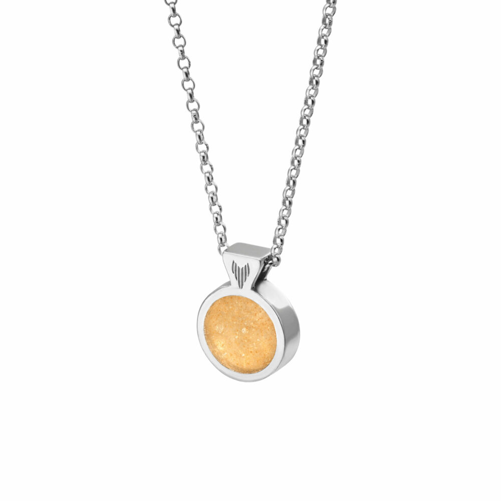 VINCELLS CURIOSUS white gold pendant with white wine stone