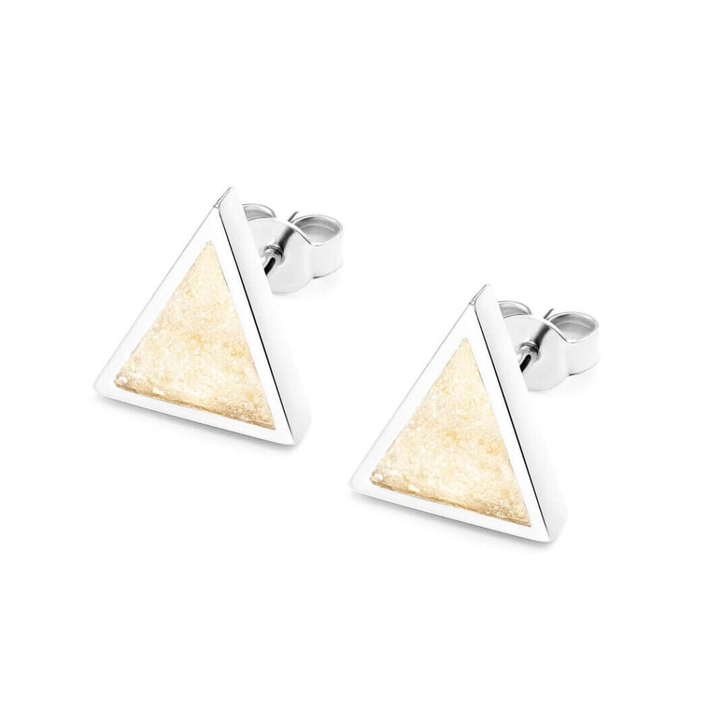 VINCELLS BENEDICTIO earrings in white gold with white wine stone
