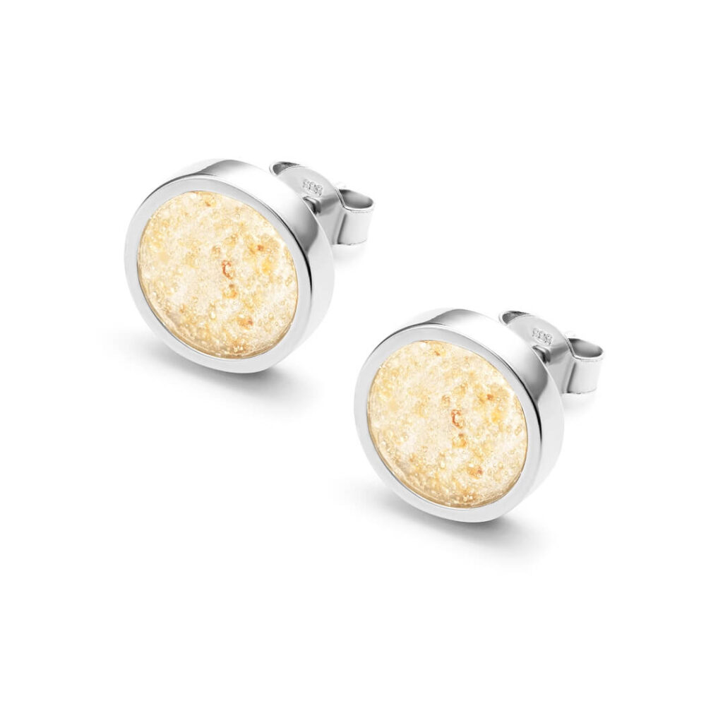 VINCELLS GAUDIUM earrings in white gold with white wine stone