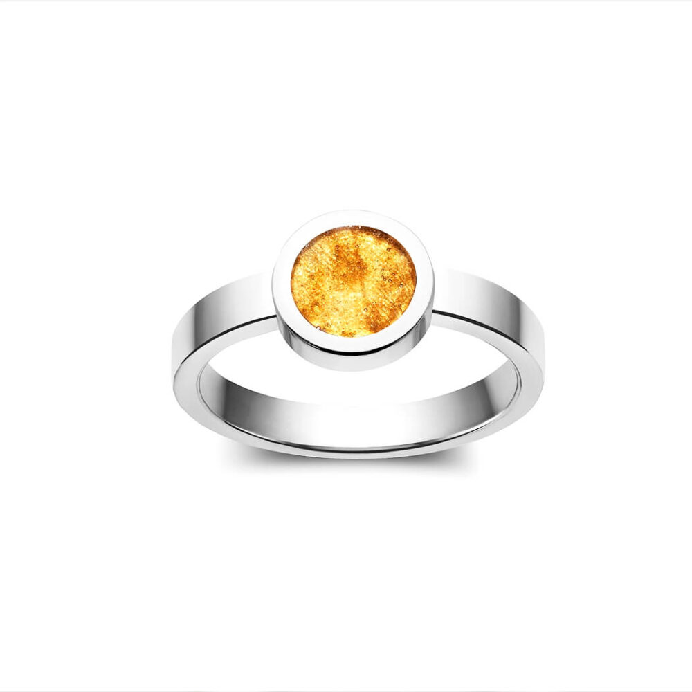 VINCELLS AMARE ring in white gold with white wine stone